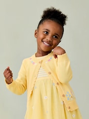 JoJo Maman Bébé Yellow Duck Embroidered Character Cardigan - Image 1 of 8