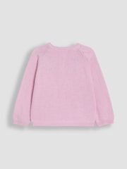 JoJo Maman Bébé Pink Duck Applique Pockets Character Cardigan - Image 2 of 3