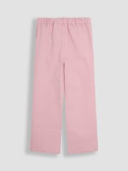 JoJo Maman Bébé Pink Twill Wide Leg Patch Pocket Trousers - Image 2 of 3