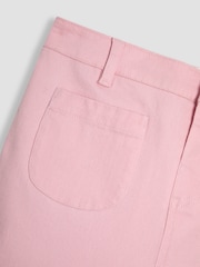 JoJo Maman Bébé Pink Twill Wide Leg Patch Pocket Trousers - Image 3 of 3