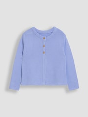 JoJo Maman Bébé Blue Classic 100% Cotton Cardigan - Image 1 of 3