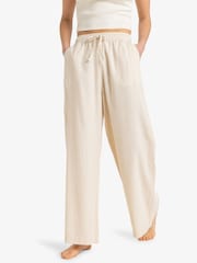 Roxy Cream Lekeitio Break Drawstring Trousers - Image 1 of 8