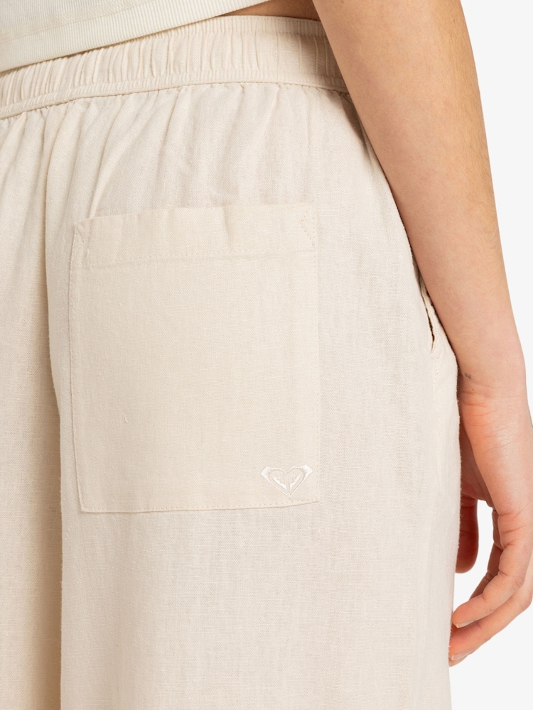 Roxy Cream Lekeitio Break Drawstring Trousers - Image 3 of 8