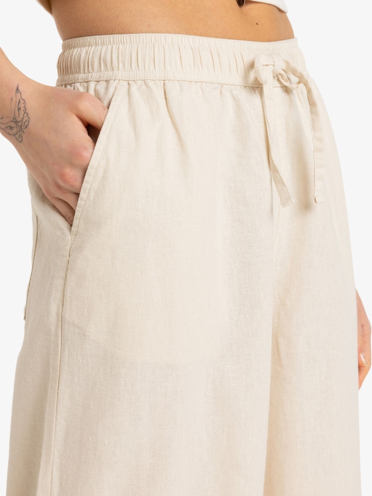 Roxy Cream Lekeitio Break Drawstring Trousers - Image 7 of 8