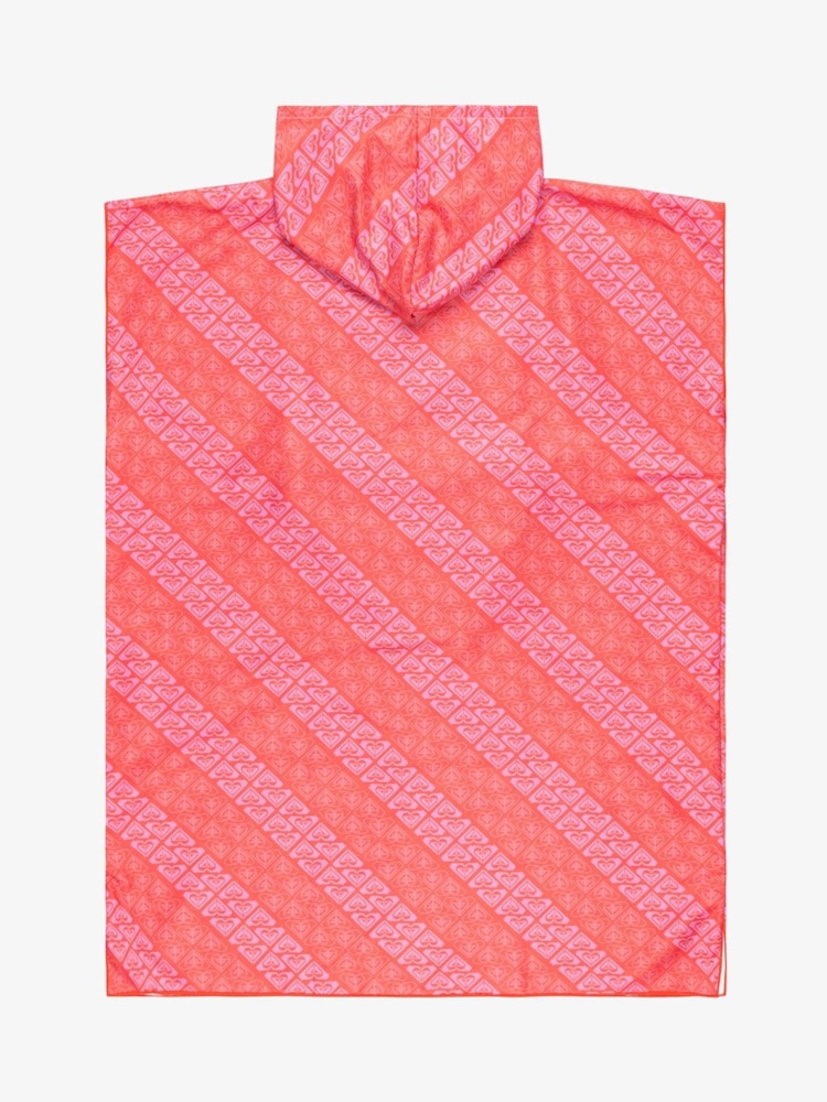 Roxy Pink Logo Hooded Poncho Towel - Image 2 of 3 Roxy Pink Logo Hooded Poncho Towel - Image 2 of 3
