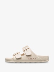 Roxy Cream Kattie Buckle Sliders - Image 9 of 9