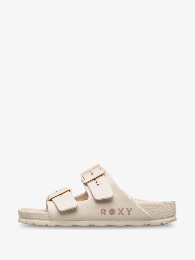 Roxy Cream Kattie Buckle Sliders - Image 9 of 9