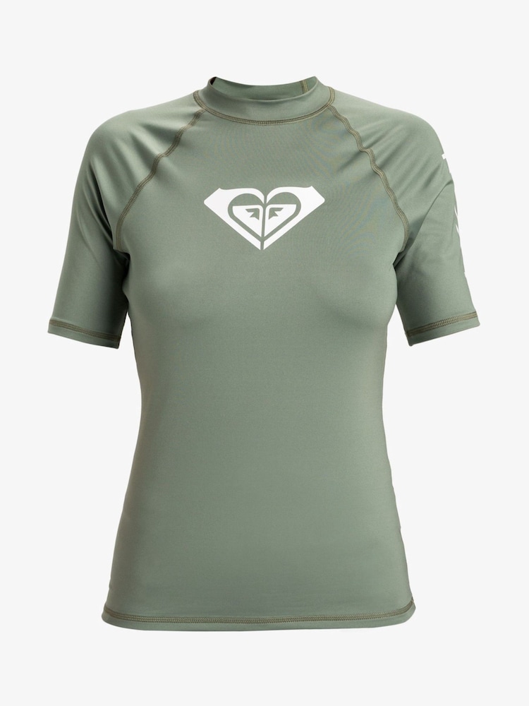 Verde - Bluză de protecție Roxy Wholehearted cu mânecă scurtă și logo - Image 6 of 6