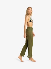 Roxy Green Lagos Dream Crochet Beach 100% Cotton Trousers - Image 3 of 4