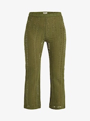 Roxy Green Lagos Dream Crochet Beach 100% Cotton Trousers - Image 4 of 4