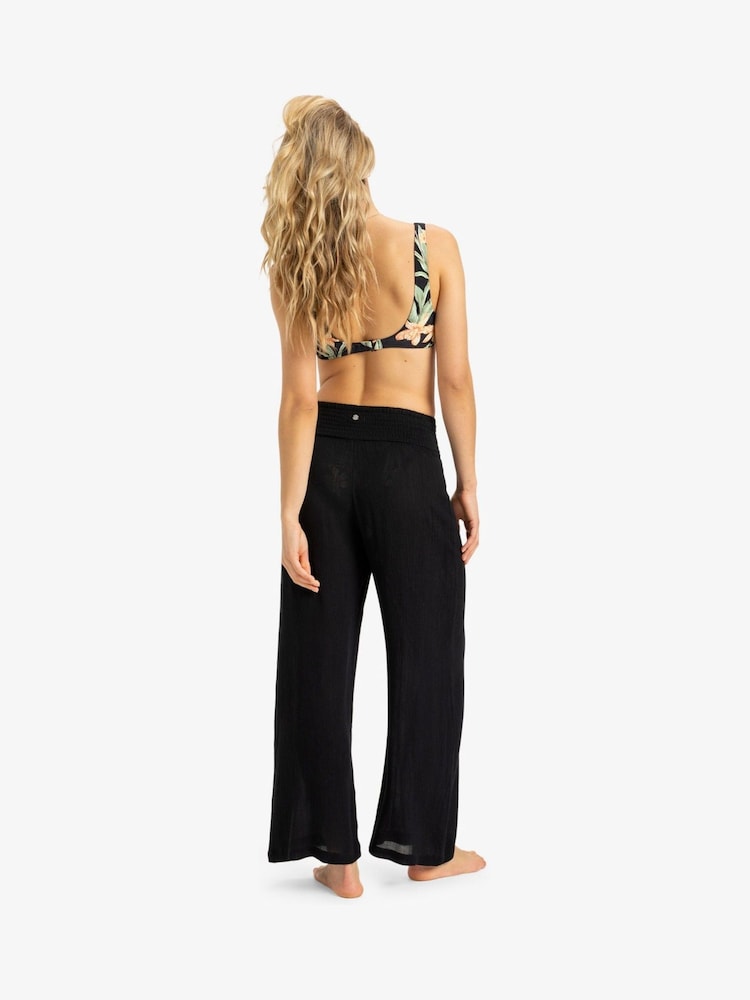 Roxy Black Along The Beach High Waist Trousers - Image 2 of 5