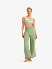 Roxy Green Along The Beach High Waist Trousers - Image 1 of 5