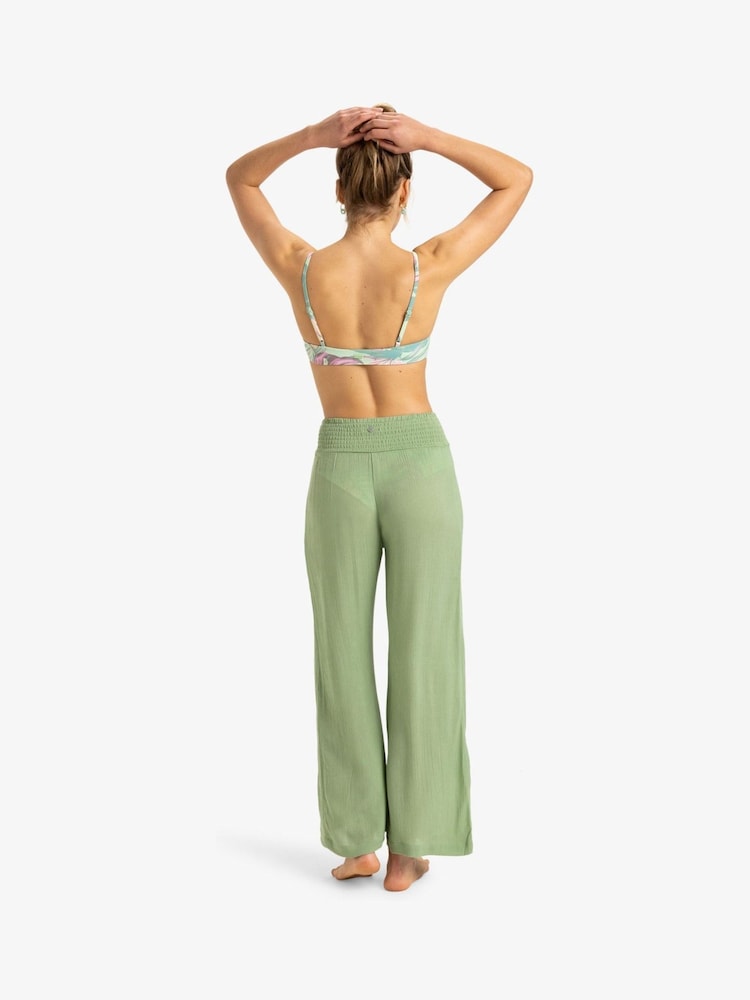 Roxy Green Along The Beach High Waist Trousers - Image 2 of 5
