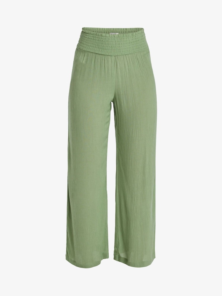 Roxy Green Along The Beach High Waist Trousers - Image 5 of 5
