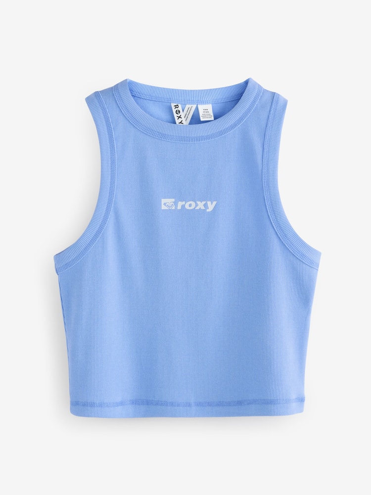 Roxy Blue Iconic Days Logo Tank Top - Image 6 of 6
