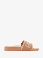 Roxy Pink Slippy Knit Logo Sliders - Image 3 of 9