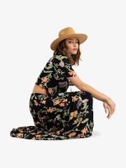 Blusa con lazo y estampado rosa de atardecer tropical de Roxy - Imagen 2 de 6