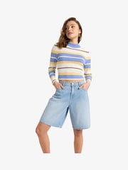 Roxy Blue Denim Authentic Story Regular Bermuda Shorts - Image 6 of 9