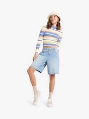 Roxy Blue Denim Authentic Story Regular Bermuda Shorts - Image 9 of 9
