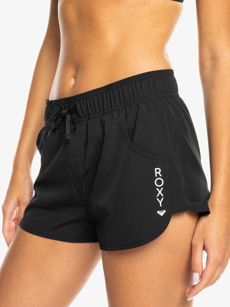Roxy Black Wave 2 Inch Logo Board Shorts - Image 1 of 5