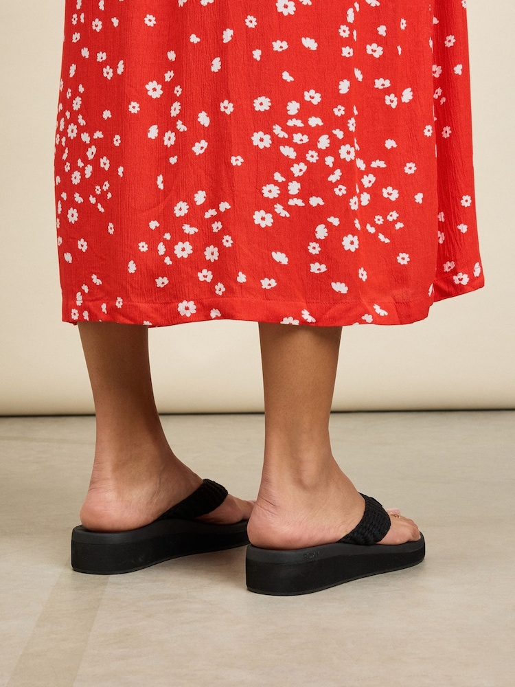 Roxy Black Caillay Platform Flip Flops - Image 2 of 9