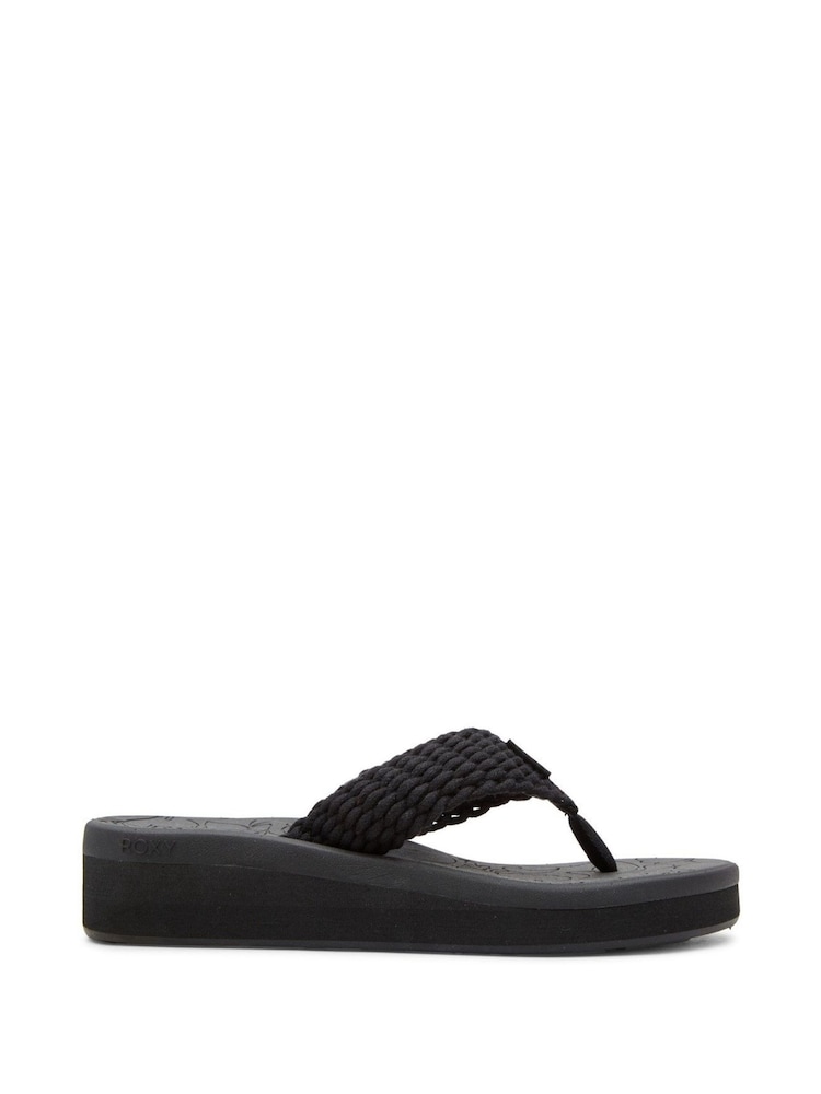 Roxy Black Caillay Platform Flip Flops - Image 8 of 9