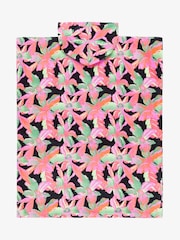 Roxy Pink Tropical Print Logo Hooded Towel - Image 2 of 3