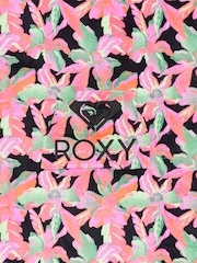Roxy Pink Tropical Print Logo Hooded Towel - Image 3 of 3