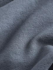Blue Heavyweight Textured Jersey 100% Cotton Shirt - Image 9 of 10