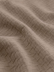 Stone Neutral Textured 100% Cotton Jersey Shirt - Image 6 of 7