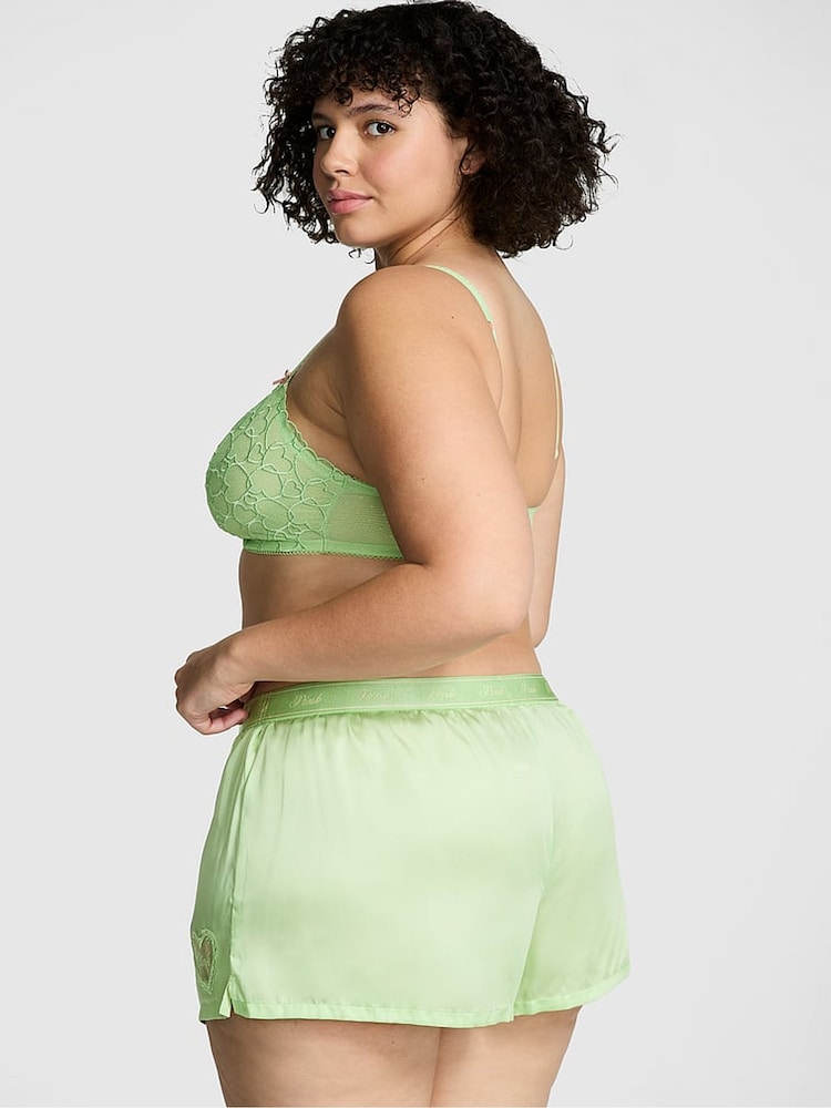 Victoria's Secret PINK Pale Petal Green Heart Short TENCEL™ Pyjama Bottoms - Image 2 of 3