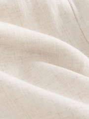 Natural Wide Leg Trousers With Linen and Crochet Trim - Image 8 of 9