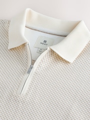 White Smart Quarter Zip Polo Shirt - Image 7 of 9