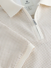 White Smart Quarter Zip Polo Shirt - Image 8 of 9