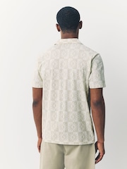 C рисунком - Cuban Collar Textured Jersey Short Sleeve Shirts 3 Pack - Изображение 3 из 12