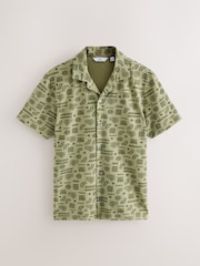 C рисунком - Cuban Collar Textured Jersey Short Sleeve Shirts 3 Pack - Изображение 9 из 12