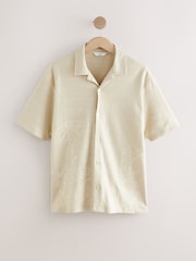 Neutral Floral Embroidered Graphic Jersey Shirt - Image 6 of 8