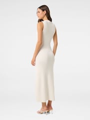 Forever New White Kelly Button Through Knit Dress - Image 3 of 5