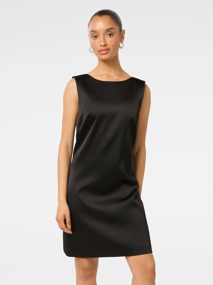 Forever New Black Ellie Petite Low Bow Back Mini Dress - Image 1 of 5