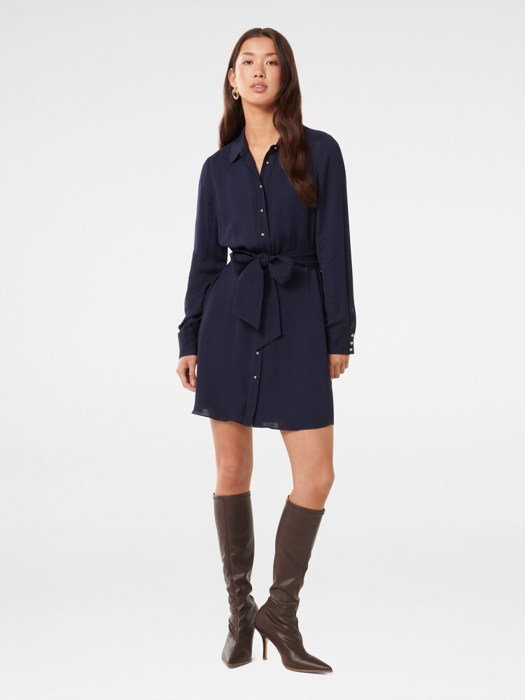 Forever New Blue Sherri Mini Shirt Dress - Image 5 of 5