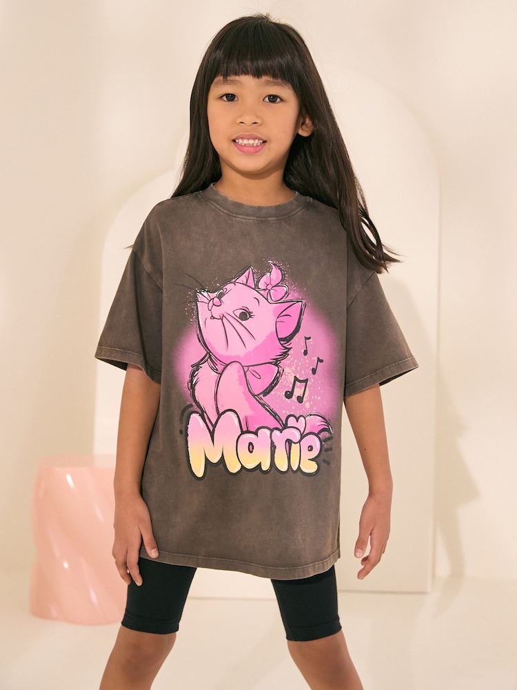 Anthrazitgrau - Marie Aristocats License Graphic T-Shirt (3-16yrs) - Bild 1 von 8