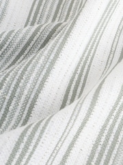 Sage Grün - Poloshirt mit vertikalen Streifen und Viertelreißverschluss - Image 6 of 7