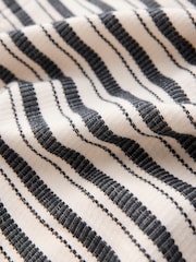 Navy Blue/Ecru Vertical Stripe Textured Polo Shirt - Image 7 of 7