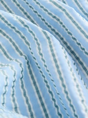 Light Blue Multi Stripe Signature Tailored Waistband Swim Shorts - Image 12 of 12