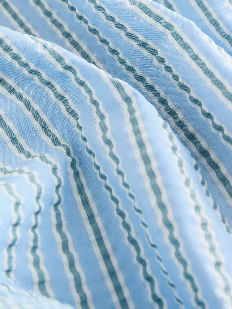 Light Blue Multi Stripe Signature Tailored Waistband Swim Shorts - Image 12 of 12