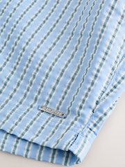 Light Blue Multi Stripe Signature Tailored Waistband Swim Shorts - Image 2 of 12