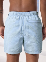 Light Blue Multi Stripe Signature Tailored Waistband Swim Shorts - Image 4 of 12