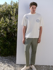 Ecru Placement Floral Print T-Shirt - Image 2 of 7