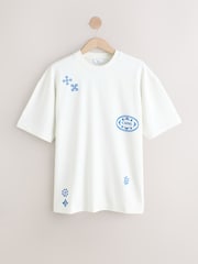 Ecru Placement Floral Print T-Shirt - Image 5 of 7