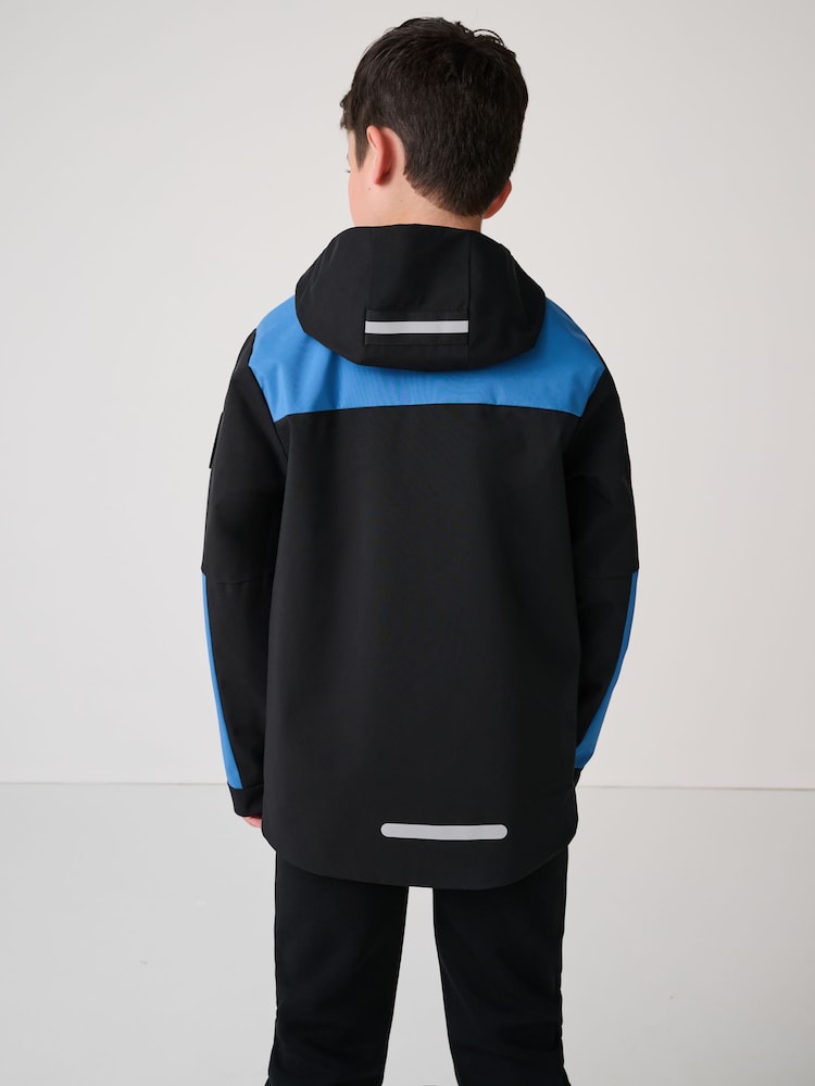 Clarks Multi Boys Shower Resistant Lightweight Colourblock Tech Coat - Image 2 of 11 Clarks Multi Boys Shower Resistant Lightweight Colourblock Tech Coat - Image 2 of 11